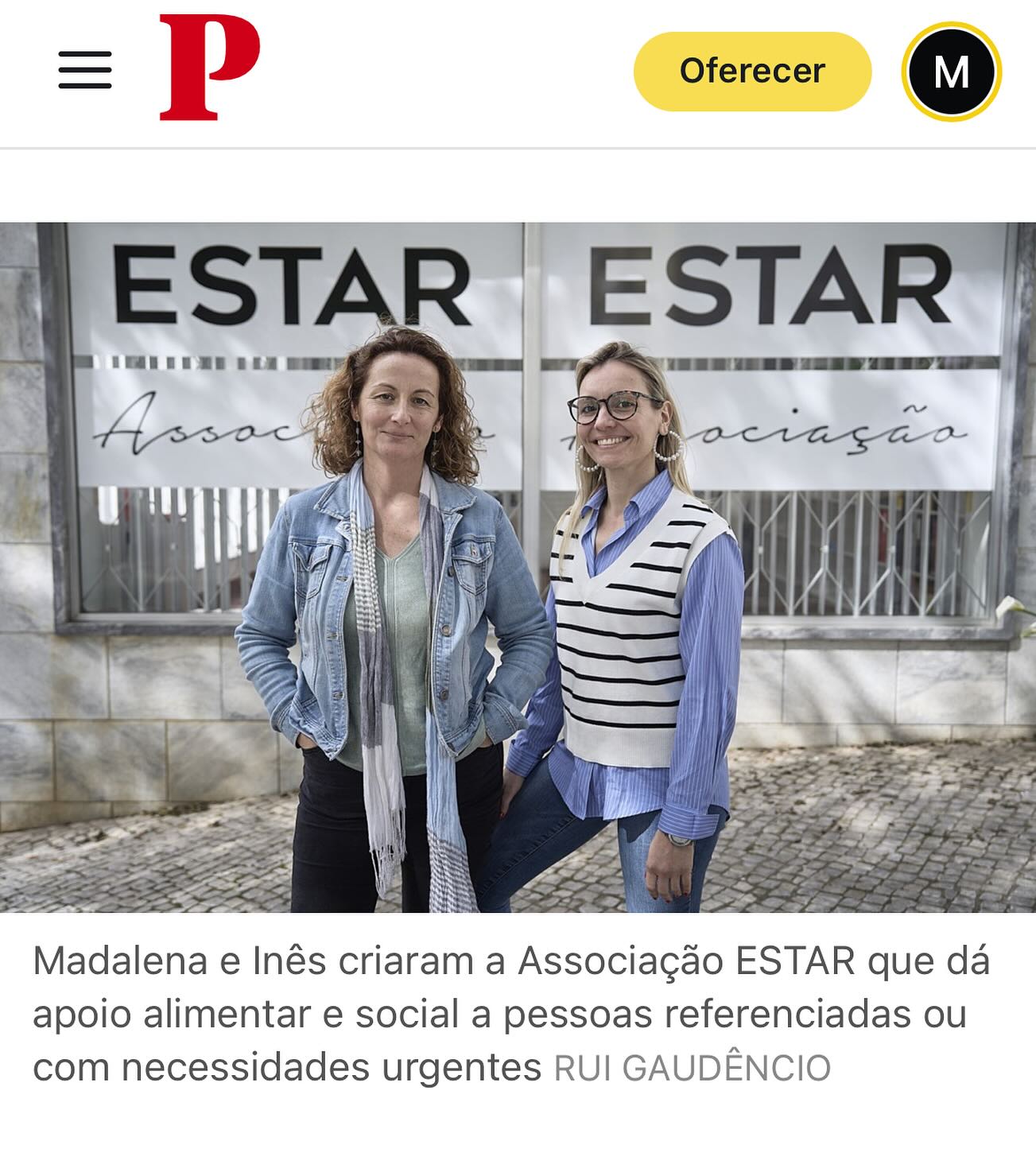 Associação ESTAR presente no Público.pt