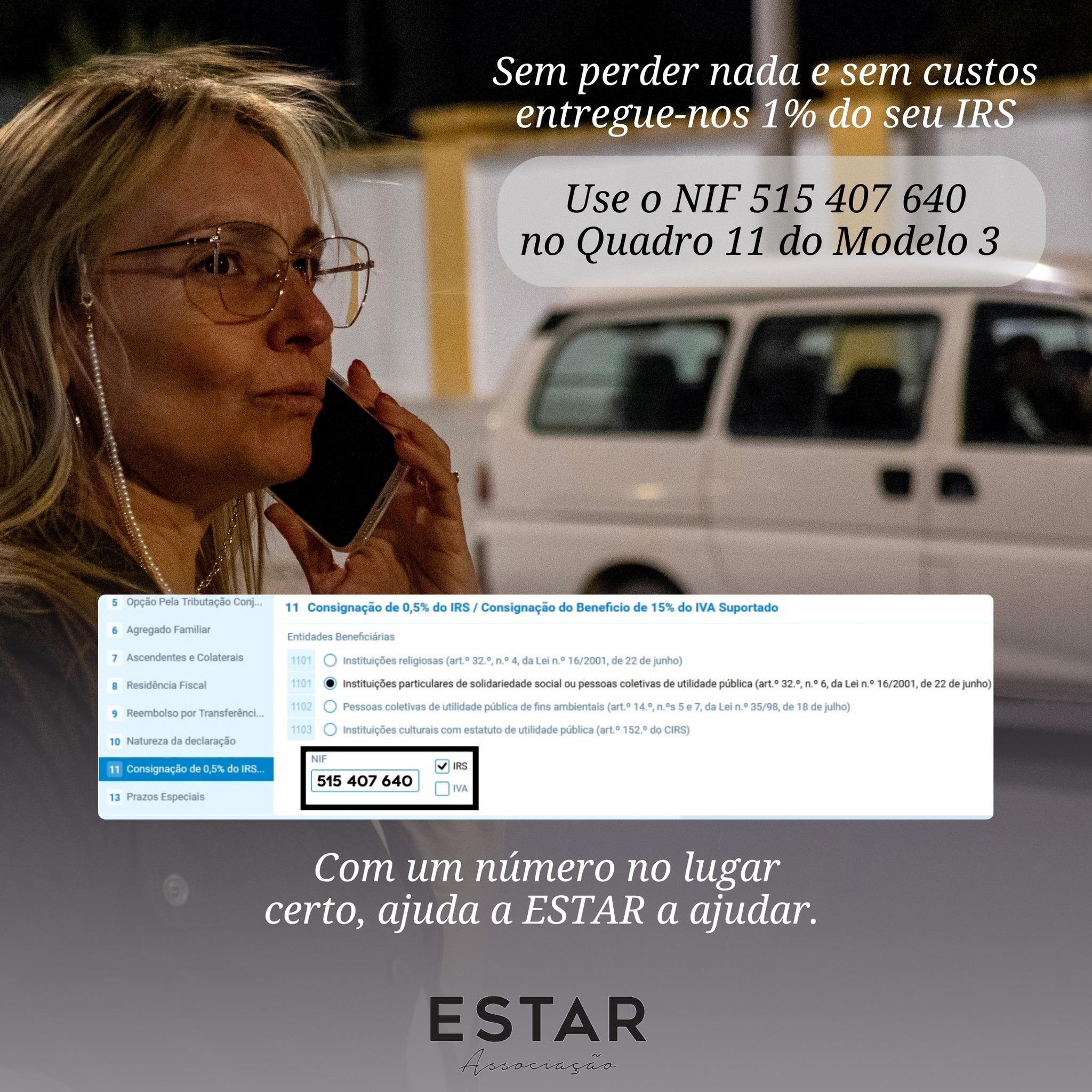 ESTAR: IRS - Com um número no lugar certo, ajuda a ESTAR a ajudar