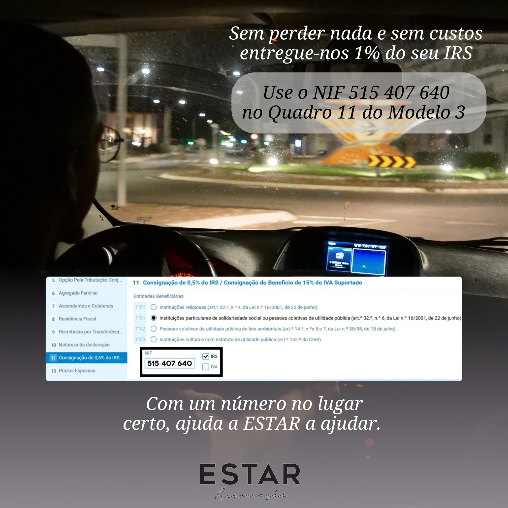 ESTAR: IRS - Com um número no lugar certo, ajuda a ESTAR a ajudar