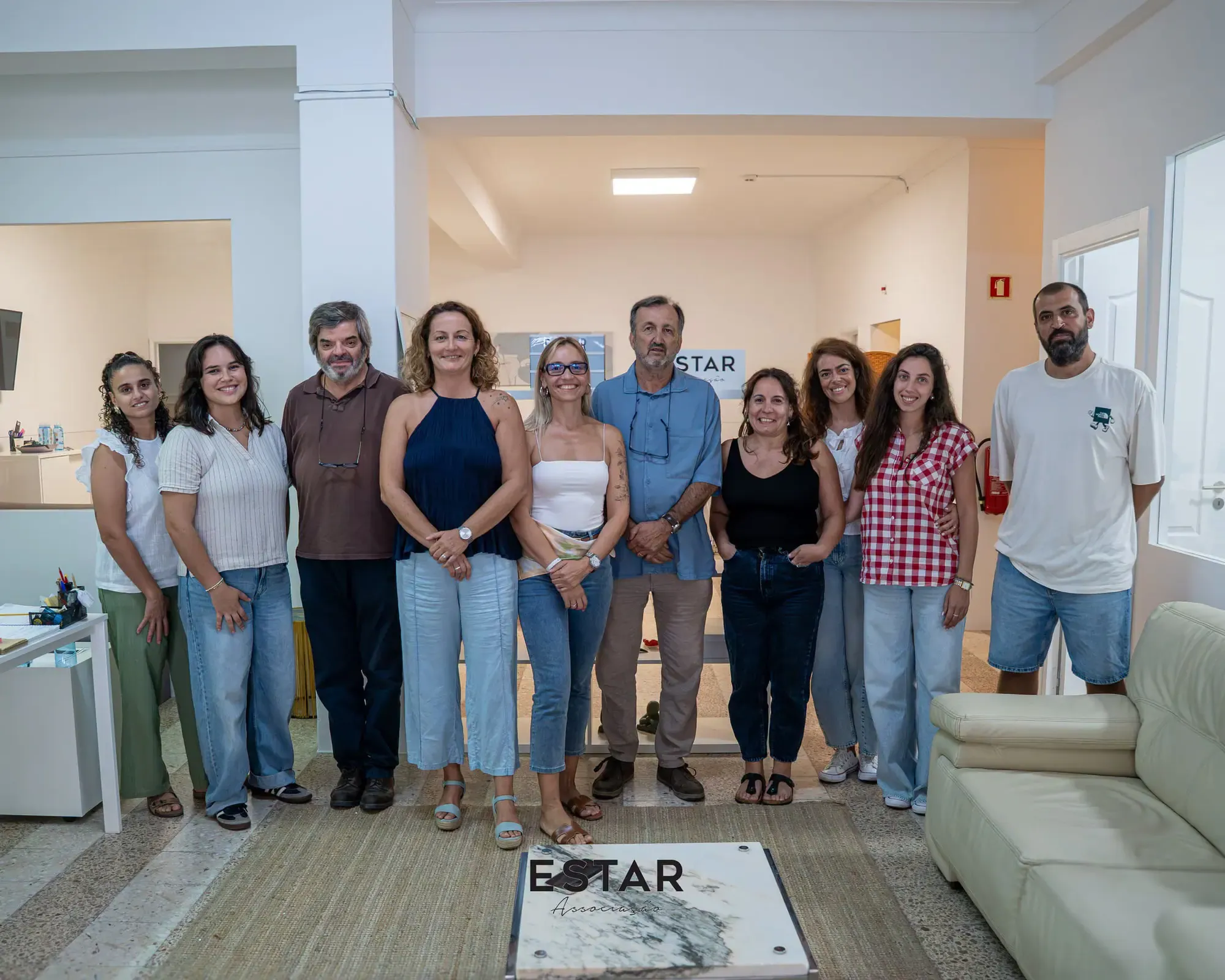 A equipa da ESTAR reunida na sede